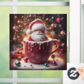 De gezellige beker van de kerstman raamsticker (Huis)