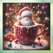 De gezellige beker van de kerstman raamsticker (Vel 3)