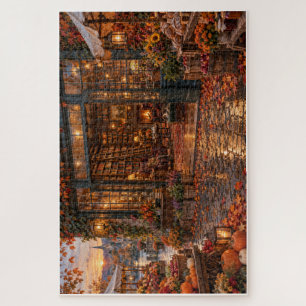 De Gezellige Boekwinkel van de Herfstmarkt Legpuzzel