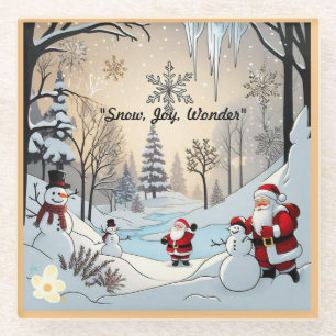 "De gezellige hoek van de winter" Glazen Onderzetter