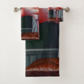 De gezellige hoek van Flamingo Bad Handdoek (Insitu)