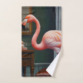 De gezellige hoek van Flamingo Bad Handdoek (Handdoek)