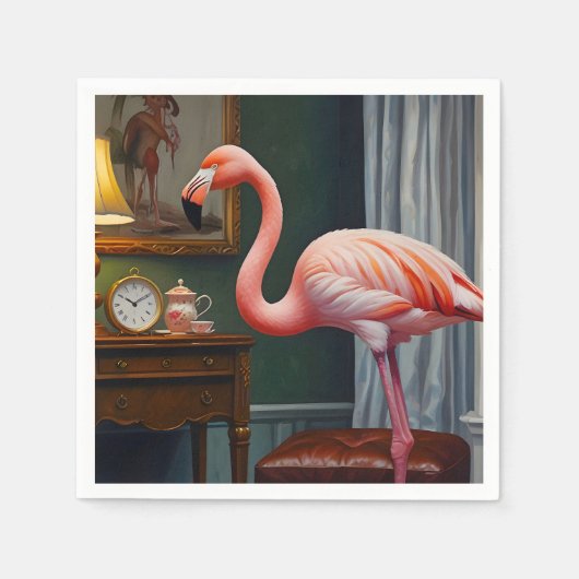 De gezellige hoek van Flamingo Servet (Voorkant)