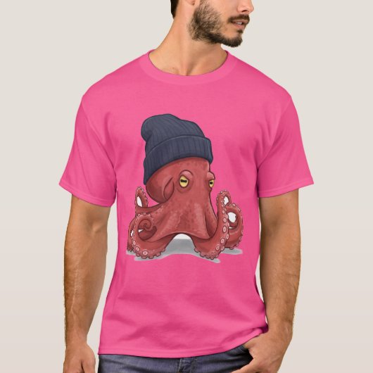 De Gezellige Kraken: Dagelijkse Octopus Flair T-shirt (Voorkant)