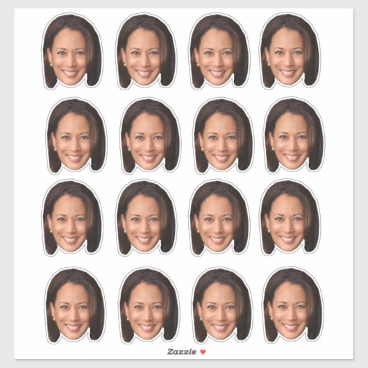 De Gezicht van Kamala Grappig Kamala Harris Gezich Sticker (Vel)