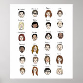 De gezichten van de Kantoor Poster (Voorkant)