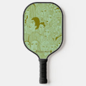 De gezichten van de Olijfkunst op Mint Green Pickleball Paddle (Voorkant)