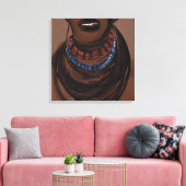 De gezichten van de volkeren van Afrika Canvas Afdruk (Insitu (Woonkamer))