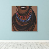 De gezichten van de volkeren van Afrika Canvas Afdruk (Insitu (Houten vloer))