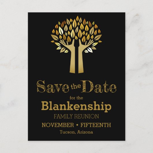 De gezinshereniging bewaart de datum waarop de bom aankondigingskaart (Voorkant)