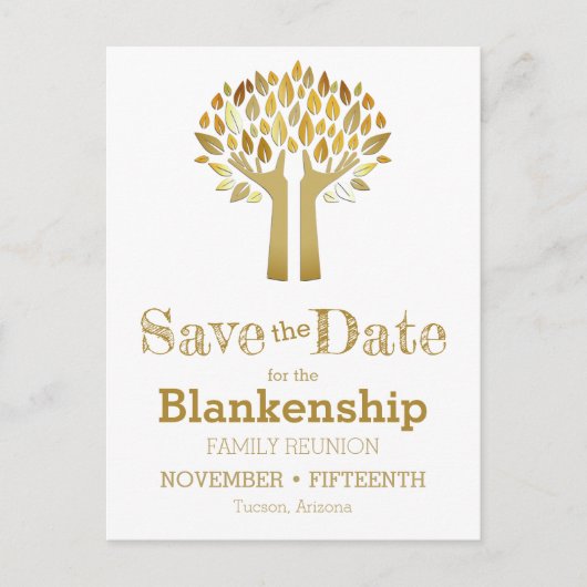 De gezinshereniging bewaart de datum waarop de bom aankondigingskaart (Voorkant)