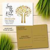 De gezinshereniging bewaart de datum waarop de bom aankondigingskaart