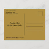 De gezinshereniging bewaart de datum waarop de bom aankondigingskaart (Achterkant)