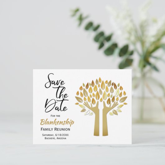 De gezinshereniging bewaart de datum waarop de bom aankondigingskaart (Staand voorkant)