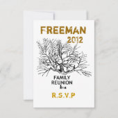 De gezinshereniging van de datum opslaan RSVP kaartje (Voorkant)