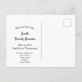 De gezinshereniging van Matterhorn Uitnodiging Briefkaart (Achterkant)