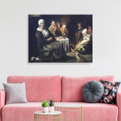 De gezinsmaaltijden canvas afdruk (Insitu (Woonkamer))