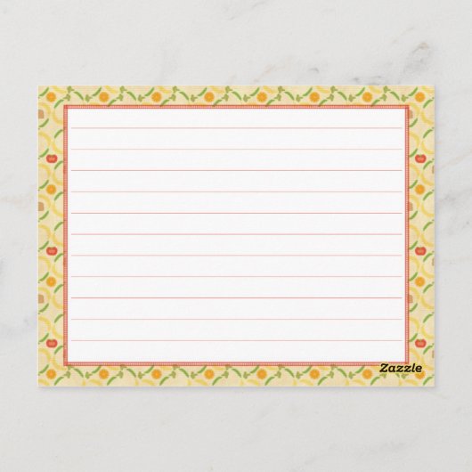 De gezonde het Leven Kaart van het Recept (Achterkant)