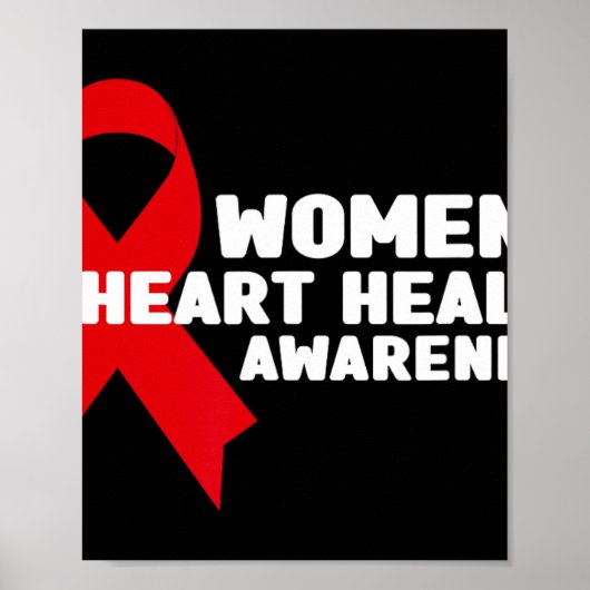 De gezondheid van het hart van vrouwen - Bewustzij Poster (Voorkant)