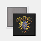 De gezondheidseffecten van hoge cortisolspiegels magneet (Voorkant / Achterkant)