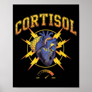De gezondheidseffecten van hoge cortisolspiegels poster