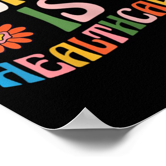 De gezondheidszorg is feministisch pro choice groo poster (Hoek)