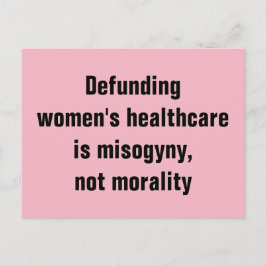 De gezondheidszorg voor vrouwen verdedigen is vrou briefkaart