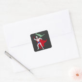 De Ghost - Golden Age Super Hero Vierkante Sticker (Envelop)