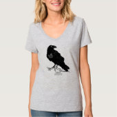 De Ghost in mijn machine "Raven" T-Shirt - V-Neck (Voorkant)
