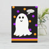 De Ghost of Halloween Verjaardagsfeestuitnodiging Kaart (Staand voorkant)