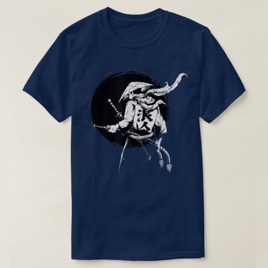 De Ghost Samurai Warrior Anime Manga Bushido T-shirt (Design voorkant)