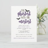 De ghostest met de snelste halloween party kaart (Staand voorkant)