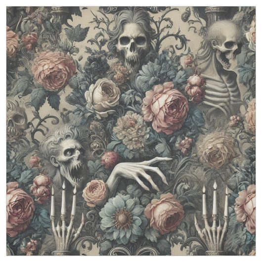 De Ghoul's Gambit - Gothic Statement Tegel Stof (Swatch)