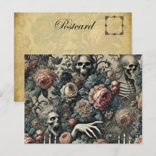 De Ghoul's Gambit - Gotisch Victoriaans Feestdagenkaart (Voorkant / Achterkant)