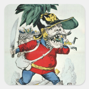 De Giant German Ogre Vierkante Sticker