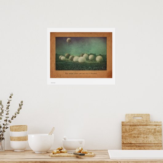 De Giant Puff Ball Race Poster (Keuken)
