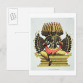 De Giant Ravana (kleurenlitho) Briefkaart (Voorkant / Achterkant)