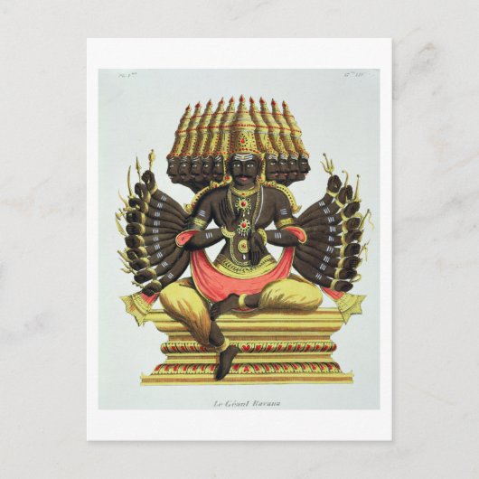 De Giant Ravana (kleurenlitho) Briefkaart (Voorkant)