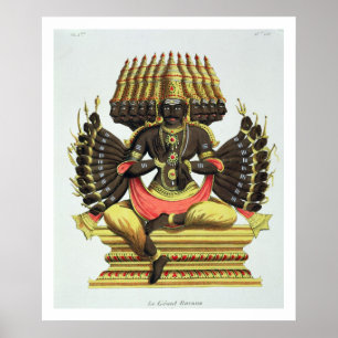 De Giant Ravana (kleurenlitho) Poster