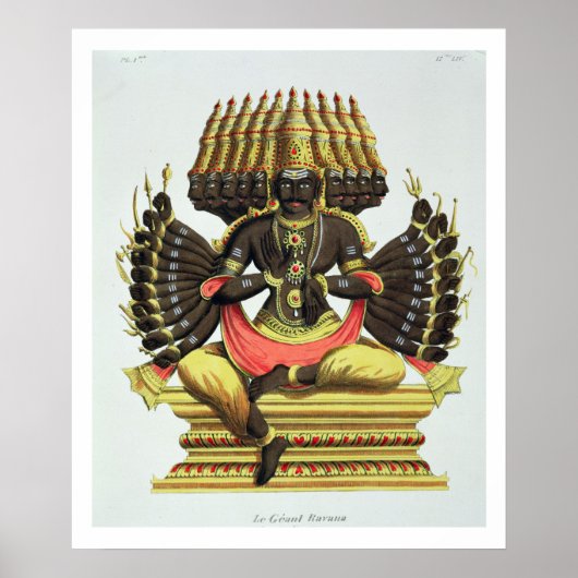 De Giant Ravana (kleurenlitho) Poster (Voorkant)