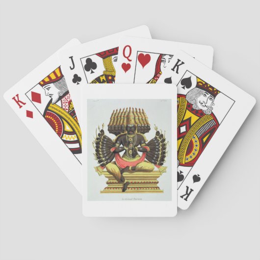De Giant Ravana (kleurenlitho) Speelkaarten (Achterkant)