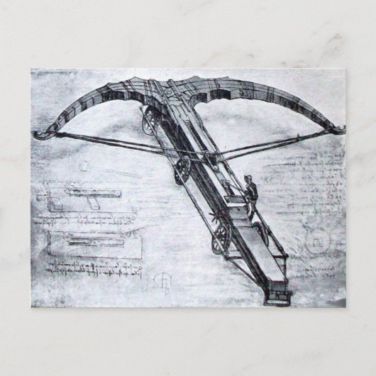 DE GIANT ROSSBOW, Antiek perkament Briefkaart (Voorkant)