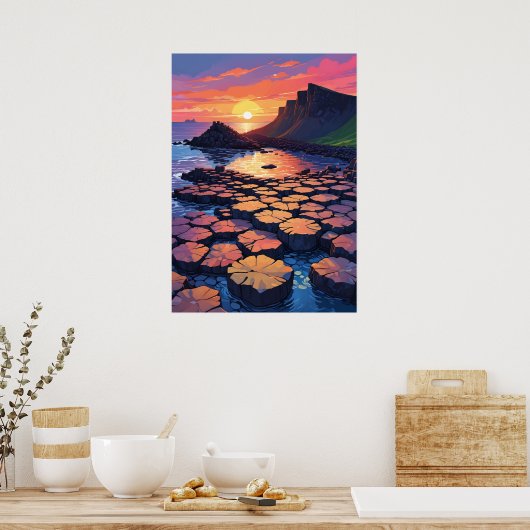 De Giant's Causeway Poster (Keuken)