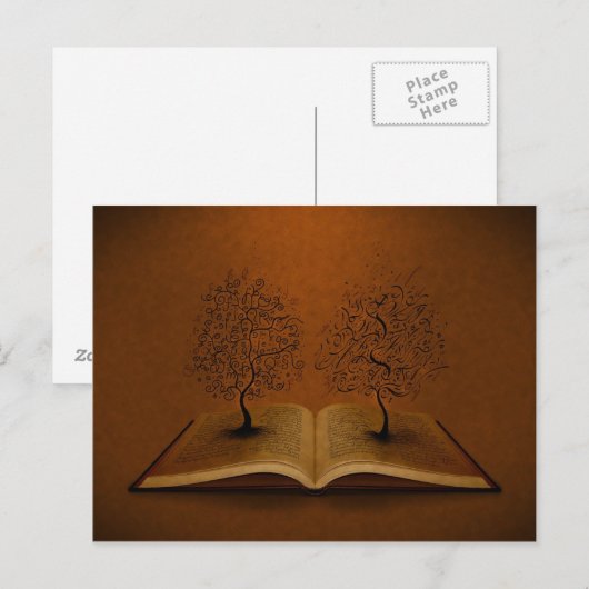 De GiddyUp-structuur en de Bickham-scriptstructuur Briefkaart (Voorkant / Achterkant)