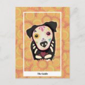 De Gids – Día de los Muertos Hond Tarot Kunst Briefkaart (Voorkant)