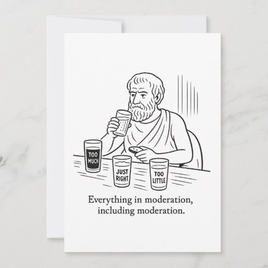 De gids van Aristoteles voor matiging Bedankkaart (Voorkant)