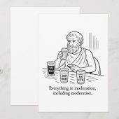 De gids van Aristoteles voor matiging Bedankkaart (Voorkant / Achterkant)