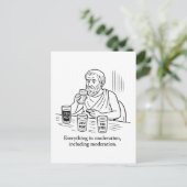 De gids van Aristoteles voor matiging Briefkaart (Staand voorkant)