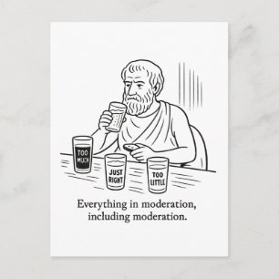 De gids van Aristoteles voor matiging Briefkaart
