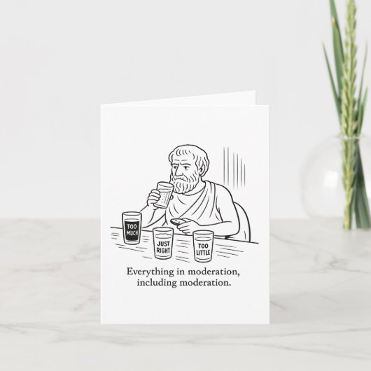 De gids van Aristoteles voor matiging Kaart (Voorkant)